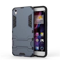 Armor Premium Tactical Grip Kickstand Shockproof Dual Layer Rugged Hard Cover for Oppo R9 - Navy