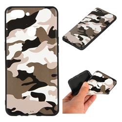 Camouflage Soft TPU Back Cover for Oppo Realme 2 - Black White