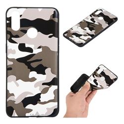 Camouflage Soft TPU Back Cover for Oppo Realme 3 Pro - Black White