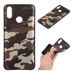 Camouflage Soft TPU Back Cover for Oppo Realme 3 Pro - Gold Coffee
