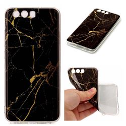 Black Gold Soft TPU Marble Pattern Case for Huawei P10