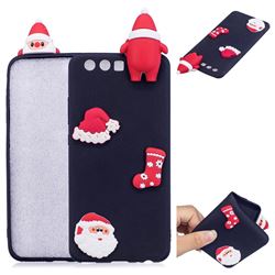 Black Santa Claus Christmas Xmax Soft 3D Silicone Case for Huawei P10