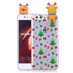 Christmas Bow Soft 3D Climbing Doll Soft Case for Huawei P10