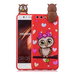 Bow Owl Soft 3D Climbing Doll Soft Case for Huawei P10