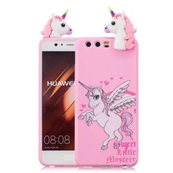 Wings Unicorn Soft 3D Climbing Doll Soft Case for Huawei P10