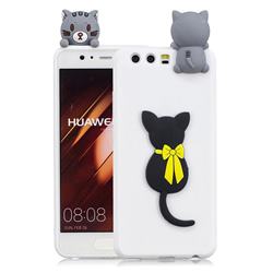 Little Black Cat Soft 3D Climbing Doll Soft Case for Huawei P10