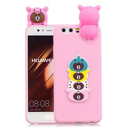 Expression Bear Soft 3D Climbing Doll Soft Case for Huawei P10