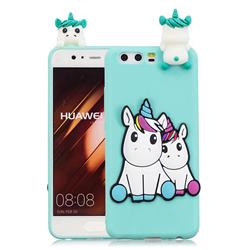 Couple Unicorn Soft 3D Climbing Doll Soft Case for Huawei P10