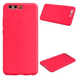 Candy Soft Silicone Protective Phone Case for Huawei P10 - Red