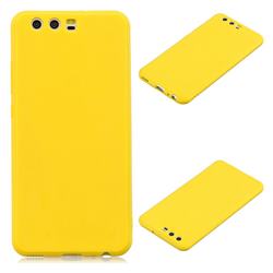 Candy Soft Silicone Protective Phone Case for Huawei P10 - Yellow