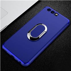 Anti-fall Invisible 360 Rotating Ring Grip Holder Kickstand Phone Cover for Huawei P10 - Blue