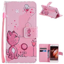 Cats and Bees PU Leather Wallet Case for Huawei P10