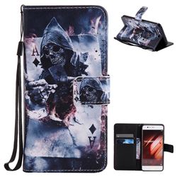 Skull Magician PU Leather Wallet Case for Huawei P10