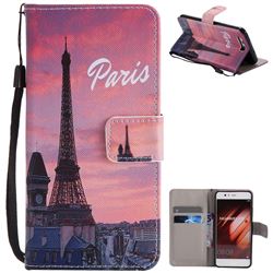 Paris Eiffel Tower PU Leather Wallet Case for Huawei P10