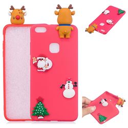 Red Elk Christmas Xmax Soft 3D Silicone Case for Huawei P10 Lite P10Lite