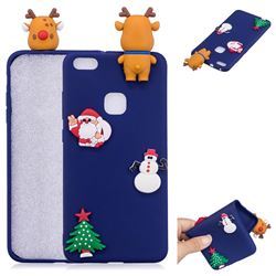 Navy Elk Christmas Xmax Soft 3D Silicone Case for Huawei P10 Lite P10Lite