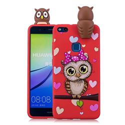 Bow Owl Soft 3D Climbing Doll Soft Case for Huawei P10 Lite P10Lite