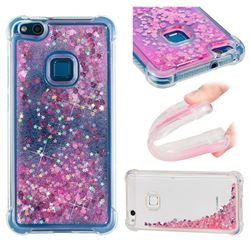 Dynamic Liquid Glitter Sand Quicksand TPU Case for Huawei P10 Lite P10Lite - Pink Love Heart