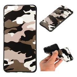Camouflage Soft TPU Back Cover for Huawei P10 Lite P10Lite - Black White
