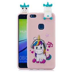 Music Unicorn Soft 3D Climbing Doll Soft Case for Huawei P10 Lite P10Lite