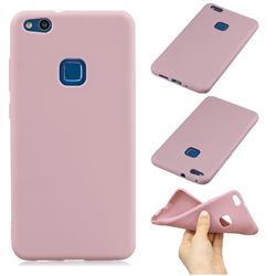 Candy Soft Silicone Phone Case for Huawei P10 Lite P10Lite - Lotus Pink