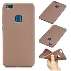 Candy Soft Silicone Phone Case for Huawei P10 Lite P10Lite - Coffee