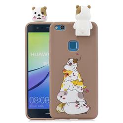 Hamster Family Soft 3D Climbing Doll Stand Soft Case for Huawei P10 Lite P10Lite