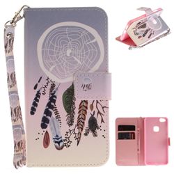 Wind Chimes Hand Strap Leather Wallet Case for Huawei P10 Lite P10Lite