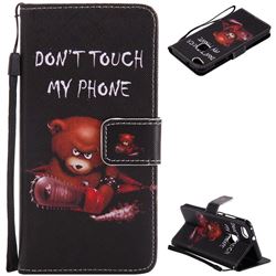 Angry Bear PU Leather Wallet Case for Huawei P10 Lite P10Lite