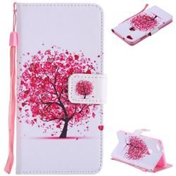 Colored Red Tree PU Leather Wallet Case for Huawei P10 Lite P10Lite
