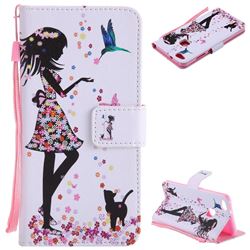 Petals and Cats PU Leather Wallet Case for Huawei P10 Lite P10Lite