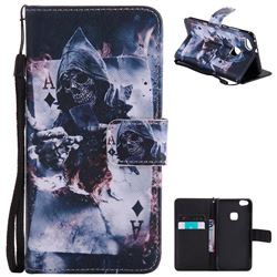 Skull Magician PU Leather Wallet Case for Huawei P10 Lite P10Lite