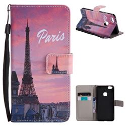 Paris Eiffel Tower PU Leather Wallet Case for Huawei P10 Lite P10Lite