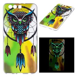 Owl Wind Chimes Noctilucent Soft TPU Back Cover for Huawei P10 Plus