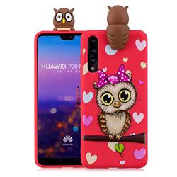 Bow Owl Soft 3D Climbing Doll Soft Case for Huawei P20