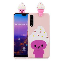 Ice Cream Man Soft 3D Climbing Doll Soft Case for Huawei P20