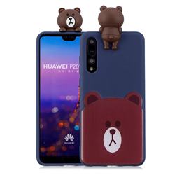 Cute Bear Soft 3D Climbing Doll Soft Case for Huawei P20