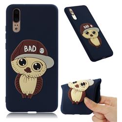 Bad Boy Owl Soft 3D Silicone Case for Huawei P20 - Navy