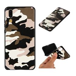 Camouflage Soft TPU Back Cover for Huawei P20 - Black White