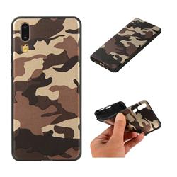 Camouflage Soft TPU Back Cover for Huawei P20 - Gold Coffee