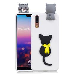 Little Black Cat Soft 3D Climbing Doll Soft Case for Huawei P20