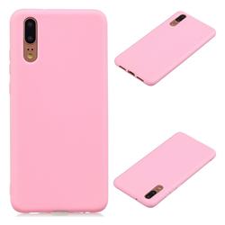 Candy Soft Silicone Protective Phone Case for Huawei P20 - Dark Pink