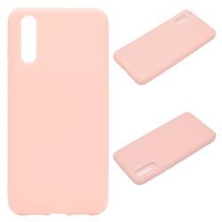 Candy Soft Silicone Protective Phone Case for Huawei P20 - Light Pink