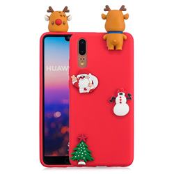 Red Elk Christmas Xmax Soft 3D Silicone Case for Huawei P20
