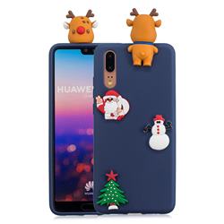 Navy Elk Christmas Xmax Soft 3D Silicone Case for Huawei P20
