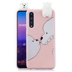 Big White Bear Soft 3D Climbing Doll Soft Case for Huawei P20