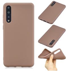 Candy Soft Silicone Phone Case for Huawei P20 - Coffee