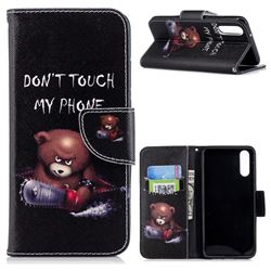 Chainsaw Bear Leather Wallet Case for Huawei P20