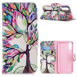 The Tree of Life Leather Wallet Case for Huawei P20