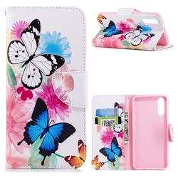 Vivid Flying Butterflies Leather Wallet Case for Huawei P20